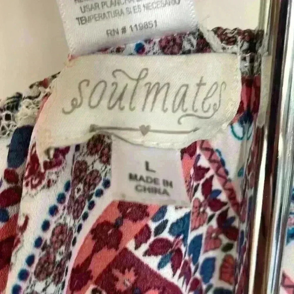 Soulmate women’s large multicolored romper elastic stretch waist machine wash - Picture 2 of 8